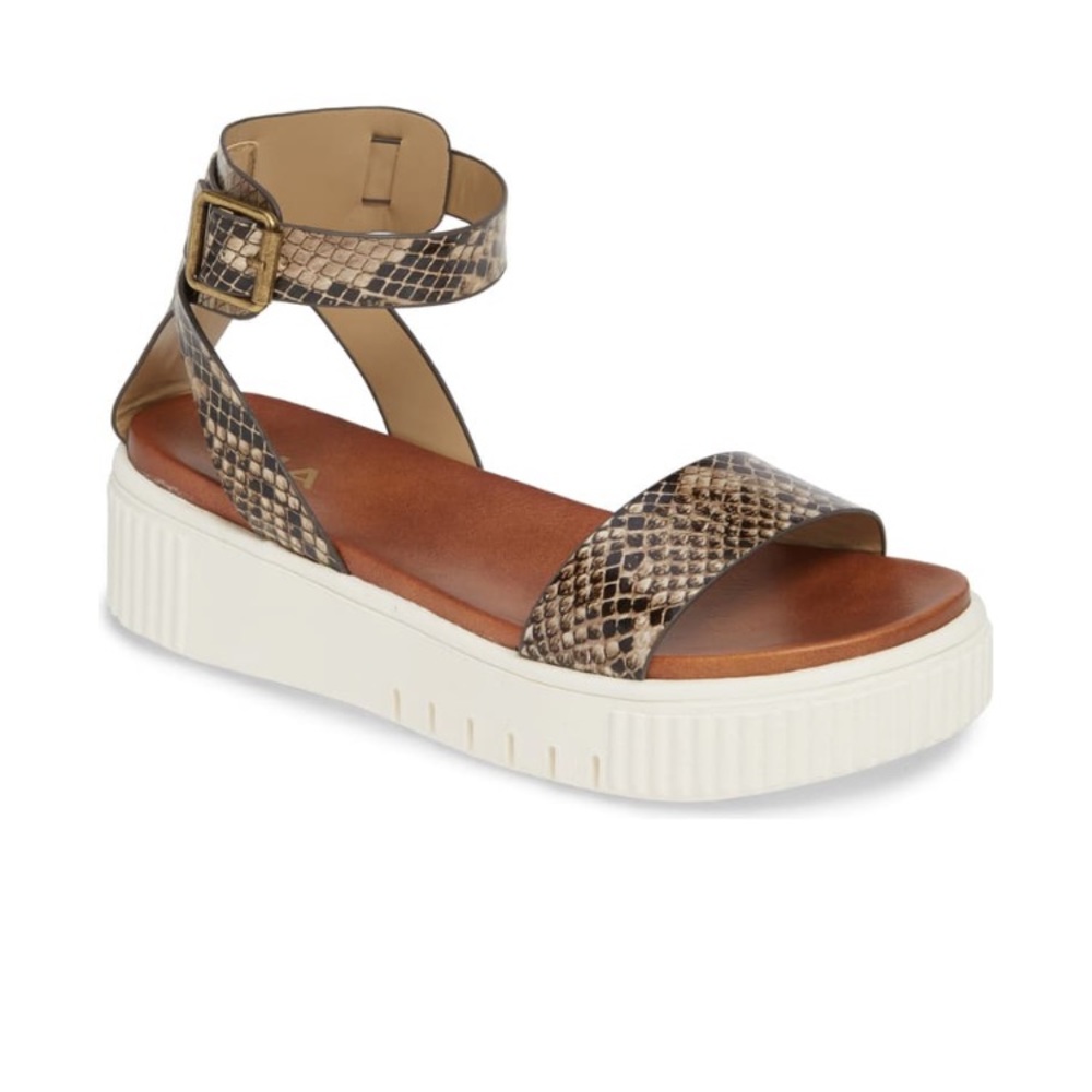 Snake print sandals
